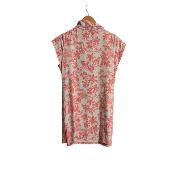 Mary Square Sleeveless Collared Dress/Top Pink & White Size M - Picture 5 of 5